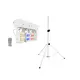 White bar with 4 RGBW spots and 4 white strobe LEDs with QuickDMX connector incl. speaker stand-Bild-1