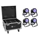 4x IP65-Akku-Scheinwerfer mit RGBW-LEDs und WDMX inkl. PRO Flightcase mit Ladefunktion-Bild-1