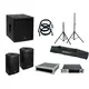 Subwoofer, 2 top a 2 vie, 2 supporti alti per casse, amplificatore di potenza, PRO flightcase e 3 cavi per altoparlanti-Bild-1