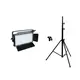DMX-controlled surface light with 240 cold white and 240 warm white LEDs incl. steel stand-Bild-1