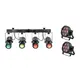 2x flat spotlight with RGBAW+UV color mixing incl. spotlight bar with 4 LED heads-Bild-1