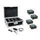 EUROLITE Set 4x AKKU IP Flat Light 3 bk + Charger + Case-Bild-1