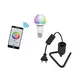 EUROLITE Set LED E27 RGB/WW/CW WiFi + Triangle Fassung schwarz-Bild-1