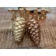 Glittering fir tree cone ornament with golden sling-Bild-2