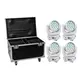 EUROLITE Set 4x LED TMH-X4 white + Case with wheels-Bild-1