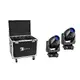 FUTURELIGHT Set 2x DMH-190 Hybrid Moving Head Spot/Beam + Flightcase with wheels-Bild-1