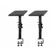 2 monitor stands with table clamp, adjustable inclination and height, max. load 20 kg-Bild-1