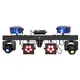 Compact bar with spots, derbies, laser, twinkle LEDs, 2 moving heads, AirW wireless system (2.4 GHz), RF remote control and bag-Bild-4