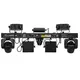Compact bar with spots, derbies, laser, twinkle LEDs, 2 moving heads, AirW wireless system (2.4 GHz), RF remote control and bag-Bild-5