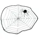Spinnennetz schwarz 35cm mit kleiner Spinne-Bild-1