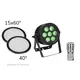 Weather-proof (IP65) spotlight with 7 x 8 W LED and 4in1 QCL RGBW color mixing-Bild-9