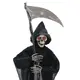 Hängefigur Skelett mit schwarzem Umhang und Sense-Bild-2