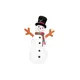Self-inflating snowman with top hat-Bild-1