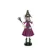 Handmade witch made of metal, with broom and color finish-Bild-1