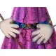 Handmade witch made of metal, with broom and color finish-Bild-3