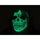 Hängefigur Halb-Skelett mit fluoreszierendem Schädel-Bild-4