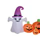 Self-inflating Halloween scene, ghost with pumpkins and gravestone as decoration object-Bild-4