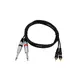 OMNITRONIC Câble adaptateur 2 x prise jack / 2 x RCA 1,5 m noir-Bild-2