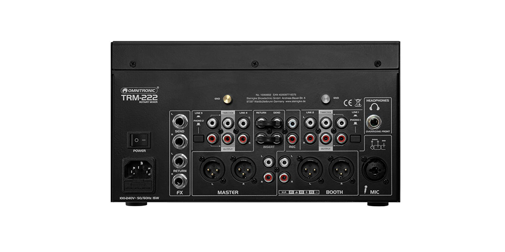 Omnitronic TRM-222 connections