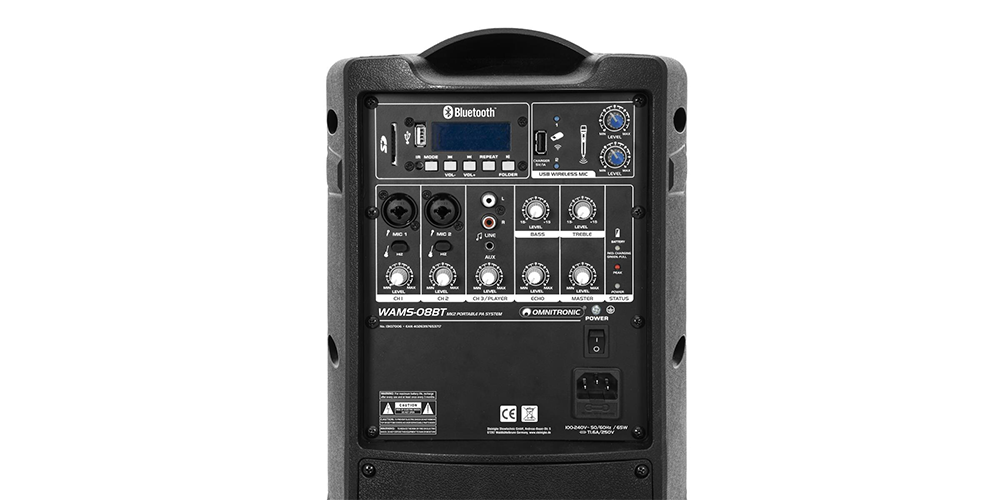 OMNITRONIC WAMS-08BT MK2 connections