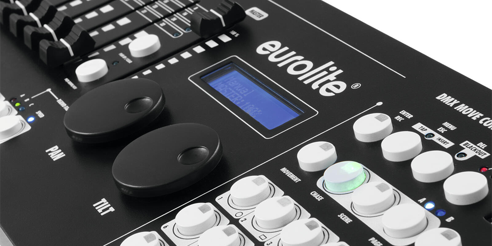 EUROLITE DMX Move Controller 512 PRO Nahaufnahme Schalter